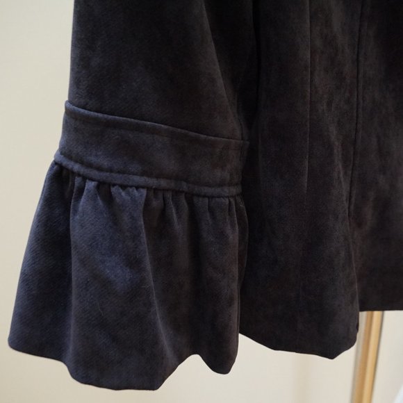 Excellent Condition Dark Grey Lined Velvet Blazer - Picture 3 of 4